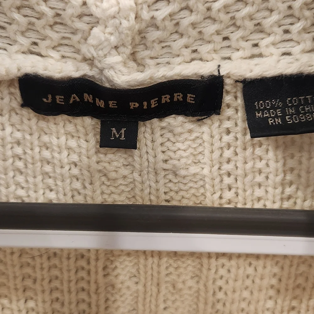 JEANNE PIERRE Cream Cowl Neck Sweater - Picture 2 of 4